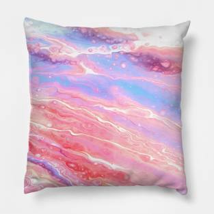 cotton candy pour art Pillow