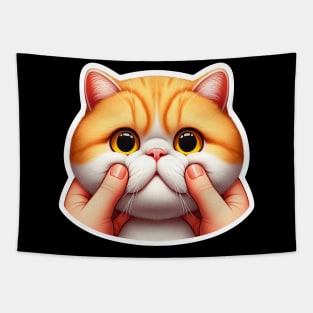 You Are So Cute meme Exotic Shorthair Cat Tapestry
