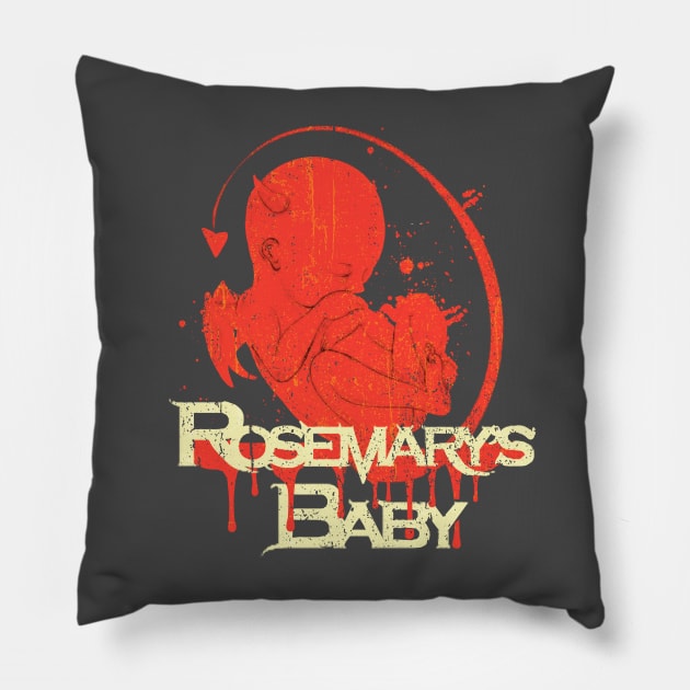 Rosemary's baby vintage Pillow by wizardwenderlust