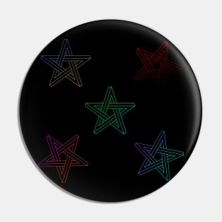 Imposible stars, colorful spectral radiant design Pin