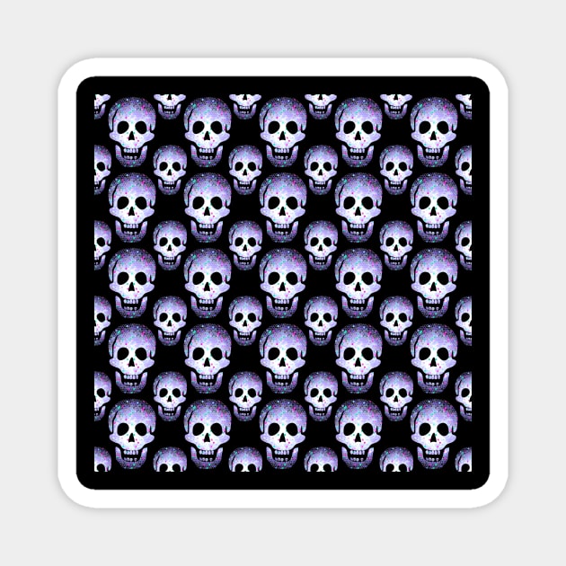 Purple Laughing Skulls Pattern by Cheeky Witch Magnet by Cheeky Witch