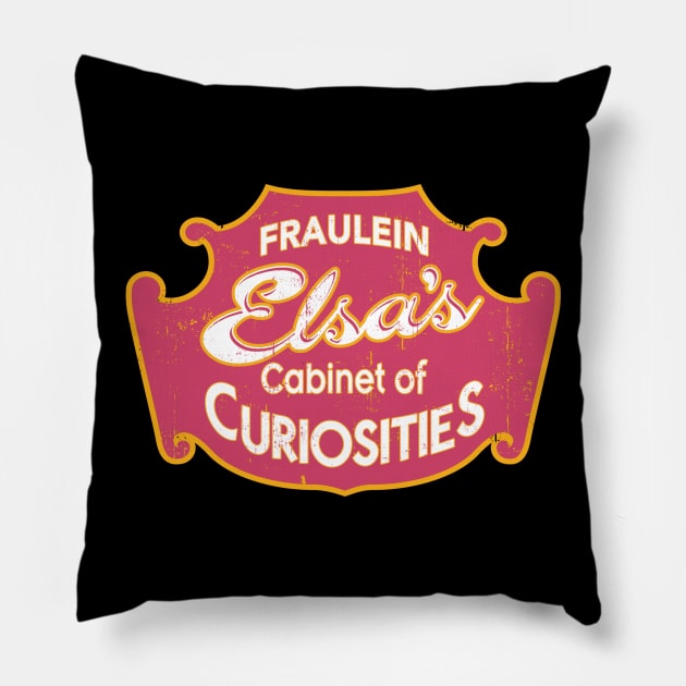 Elsa's Cabinet of Curiosities Pillow by DeepFriedArt