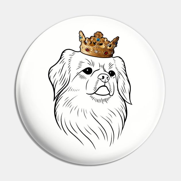 Tibetan Spaniel Dog King Queen Wearing Crown Pin by millersye