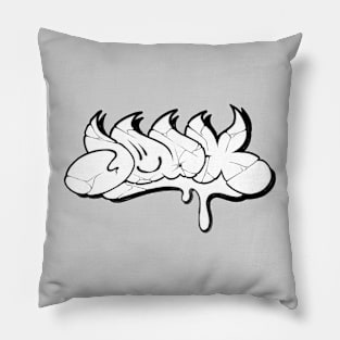 Classic graffiti throw up Pillow