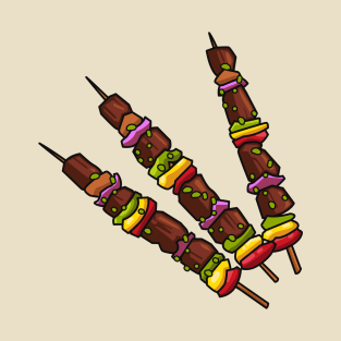 Kebab or kabob cartoon illustration T-Shirt