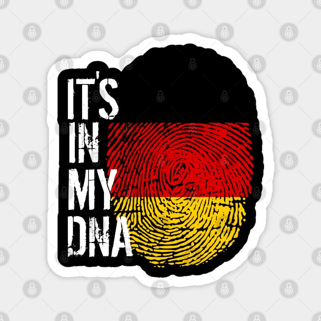 Germany Flag Fingerprint My Story DNA German Magnet by Your Culture & Merch