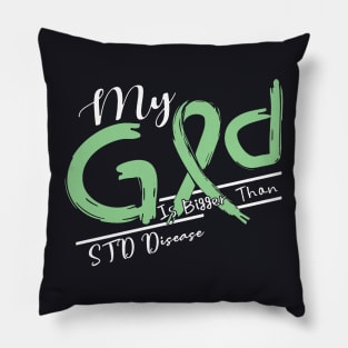 STD Disease Awareness My God Is Stronger - In This Family No One Fights Alone Pillow