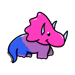 Biceratops Bisexual Pride Dinosaur T-Shirt