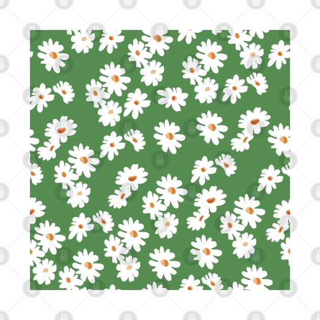 green daisy floral pattern by SturgesC
