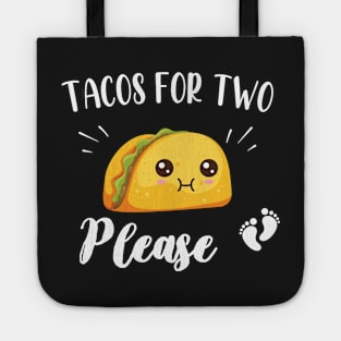 Tacos for two please - Cute Pregnancy Announcement Gift Tote