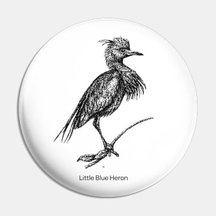 Little Blue Heron Bird Pin