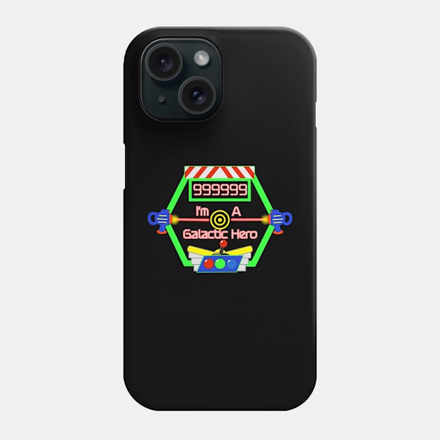 Galactic Hero High Score Theme Park Ride Phone Case by Smagnaferous