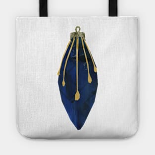 Bauble - Trad blue gold drops Tote