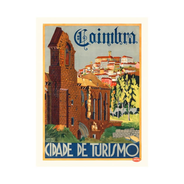 Coimbra Portugal Vintage Poster 1935 by vintagetreasure