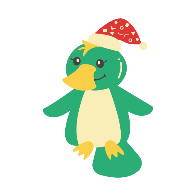 Cute Christmas Platypus by FunnyMoonCosmic