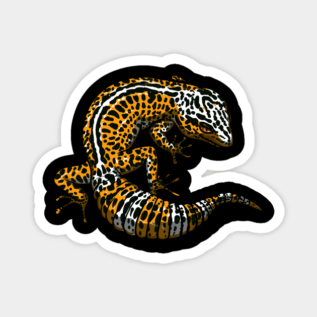 Leopard Gecko Lizard Magnet by underheaven