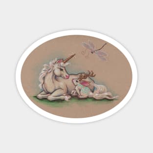 Meeting of the Mythological - Unicorn and Jackalope Magnet