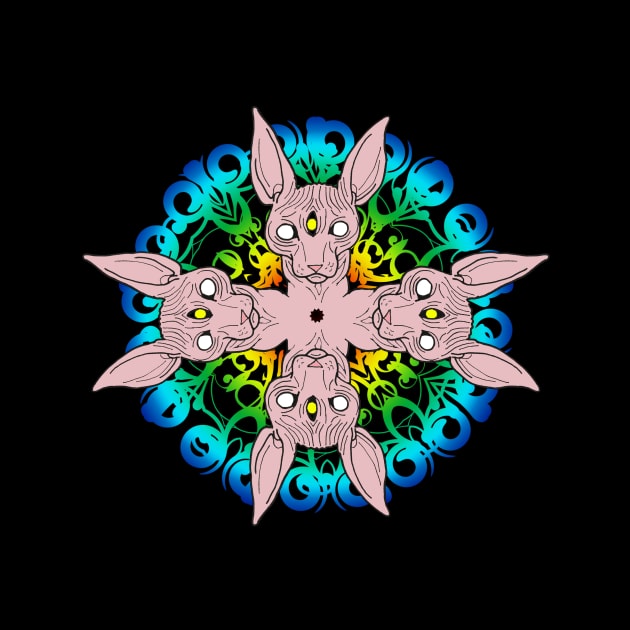 Sphynx Cat Mandala by HomicidalHugz
