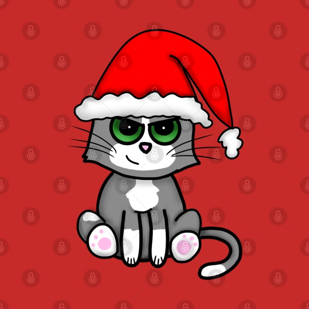 Christmas Kitty (Small Print) by Aeriskate