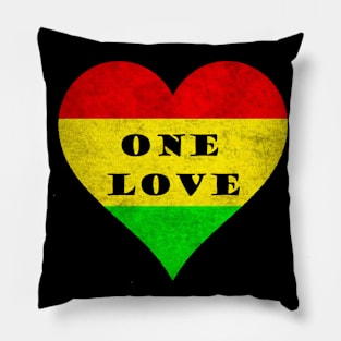 Reggae: One Love Heart Pillow