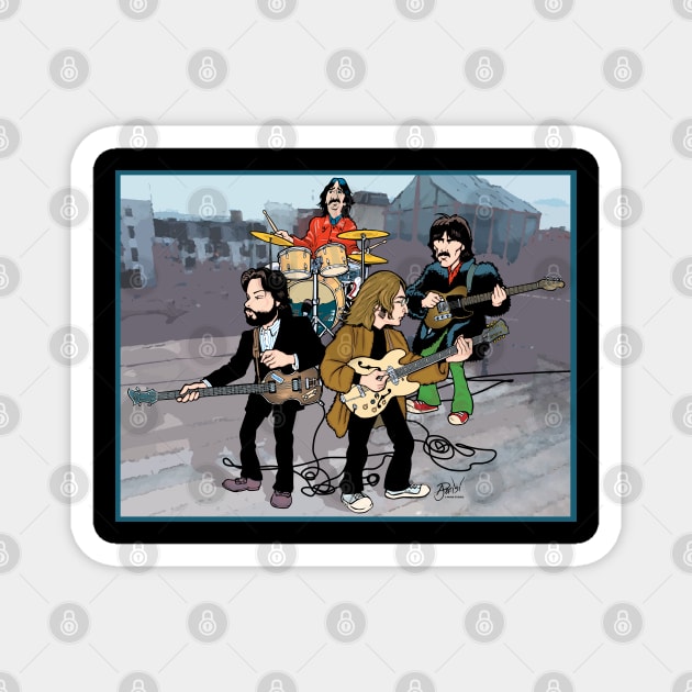 Beatles Rooftop Concert Magnet by Parisi Studios