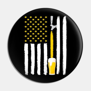 Craft beer lover i american flag i usa i th july Pin