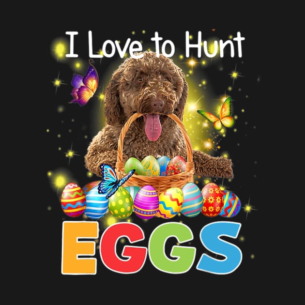 I Love To Hunt Eggs Spanish Water Bunny Easter Gift by Lorelaimorris