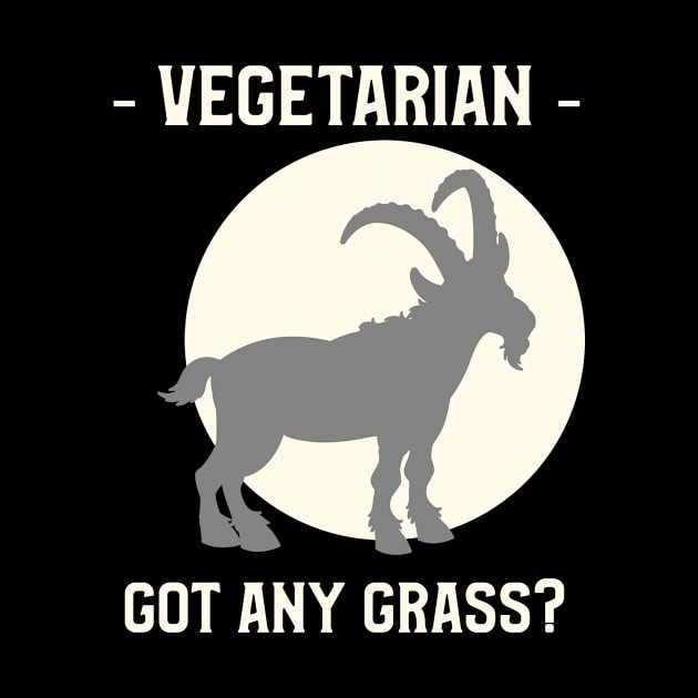 Funny vegetarian goat, got any grass? by A Reel Keeper