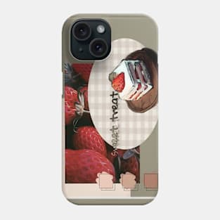 Sweet pie tart cute strawberry shortcake dessert aesthetic Phone Case