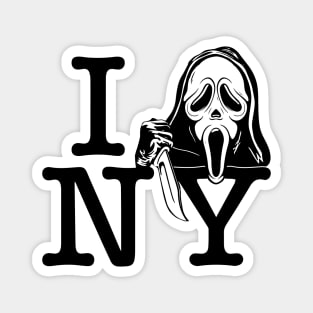 I Scream New York! (Black Letter White) Magnet