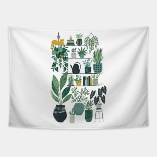 Plants on Shelves Tapestry