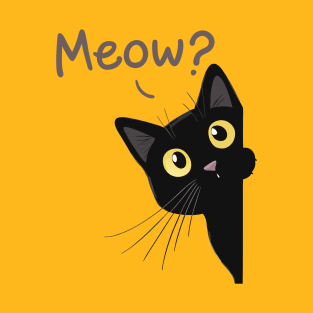 Meow! - Black Cat T-Shirt