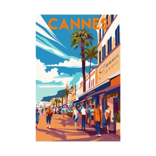 Cannes, France, Vintage Travel Poster T-Shirt