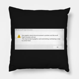 MSFS Crash Graphics Error Message Pillow
