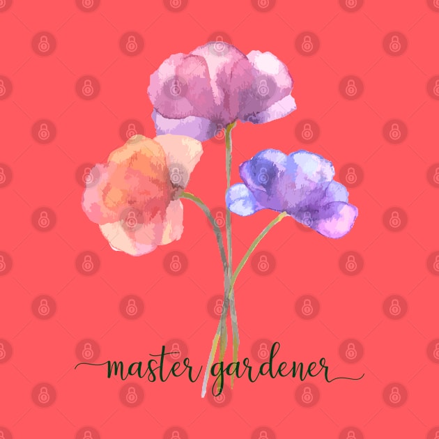 Master Gardener Watercolor Flowers by Heartsake