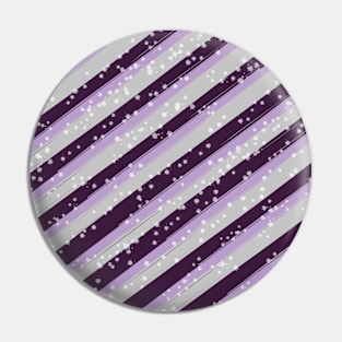 Purple and silver christmas stripe pattern Pin