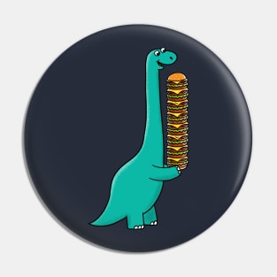 Dinosaur and Burger Pin