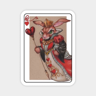 Queen of Hearts Rabbit Magnet