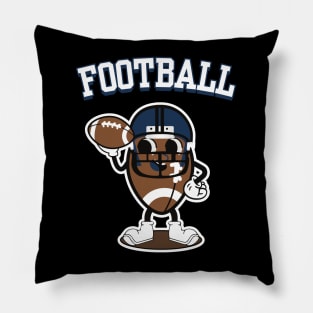 Retro American Football Mascot Pillow