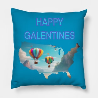 Happy Galentines balloons Pillow