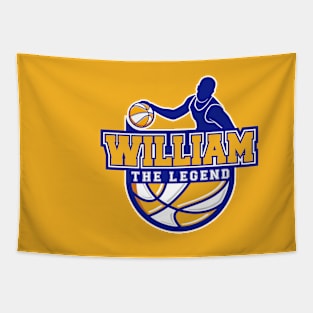 William The Legend Basketball Custom Player Your Name Tapestry