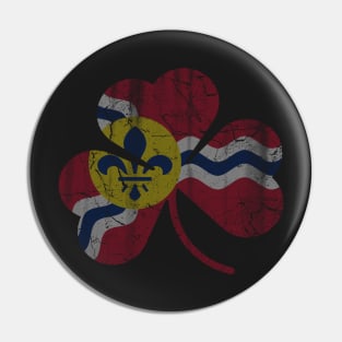 Flag of St Louis Shamrock Pin