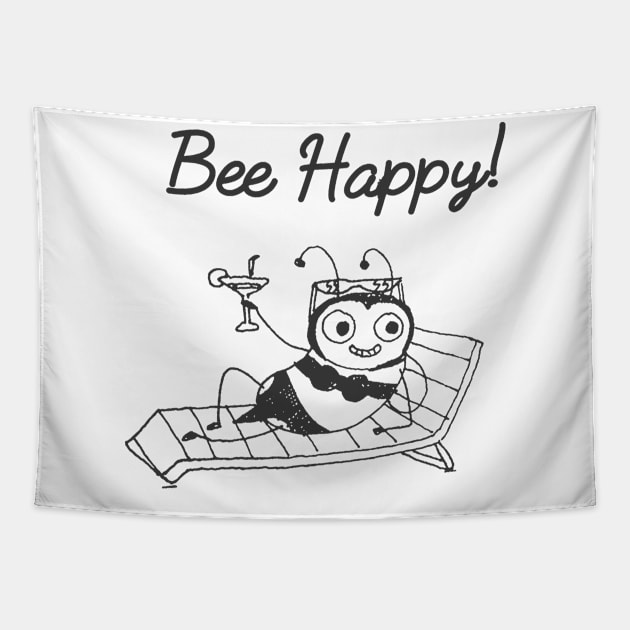 Bee Happy Tapestry by normanshuck