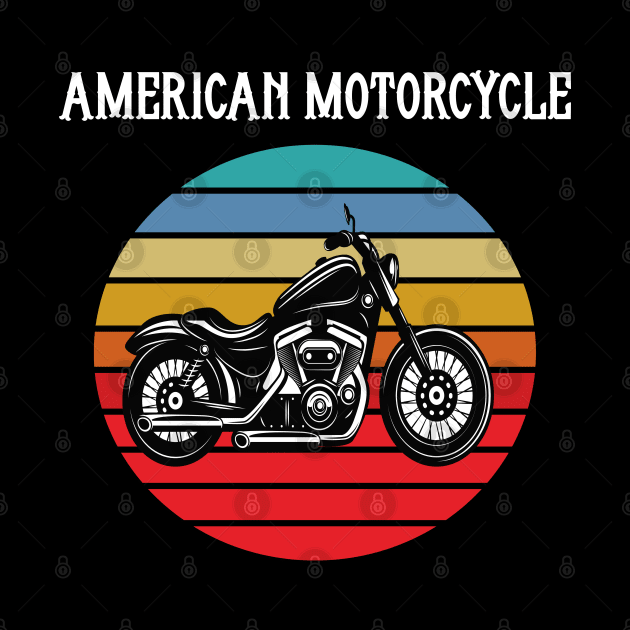 Motorcycle Vintage Sunset by JeffDesign