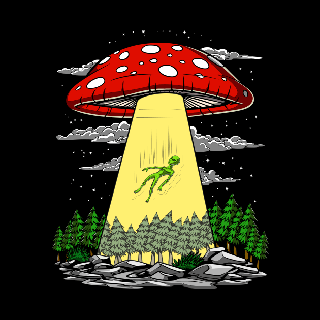 Magic Mushrooms Alien Abduction by underheaven