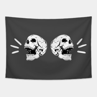 Laughing skulls Tapestry