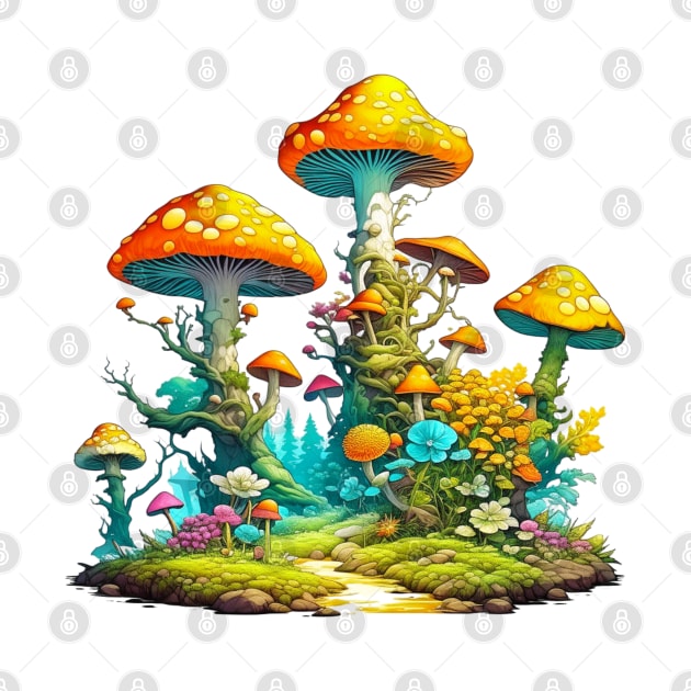 Mushroom in the imagination world by Elysium Studio