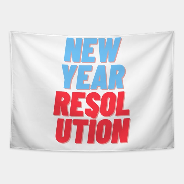 New Year Resolution Tapestry by we4you