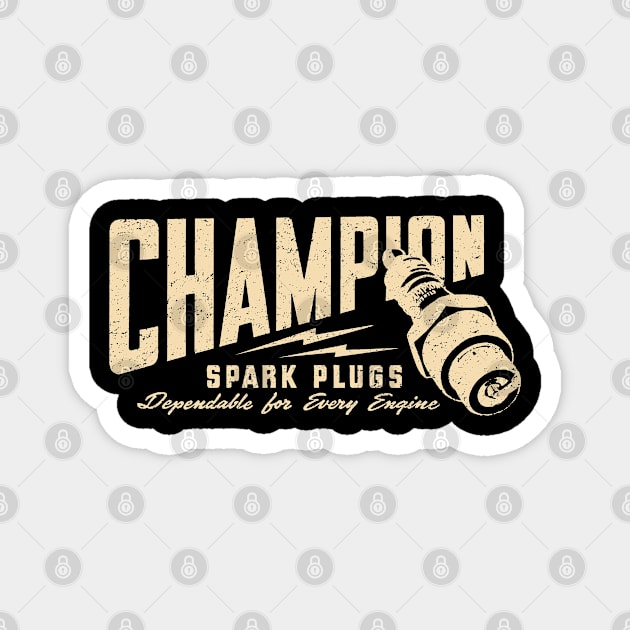 Champion Spark Plug by Buck Tee Magnet by Buck Tee