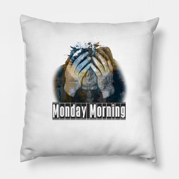 Monday Mornig Pillow by Aleksandar NIkolic